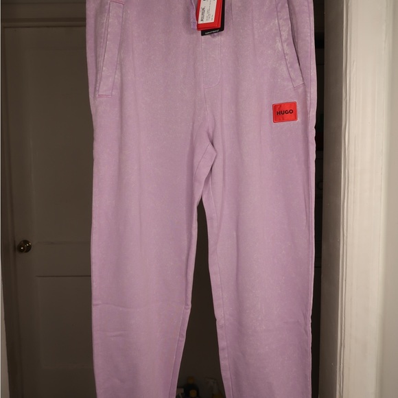 Hugo Boss purple sweat pants NEW size medium